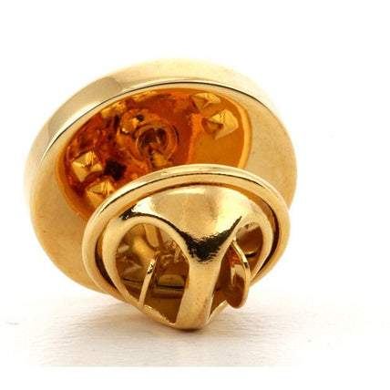 Personalised Engraved Round Gold lapel Pins