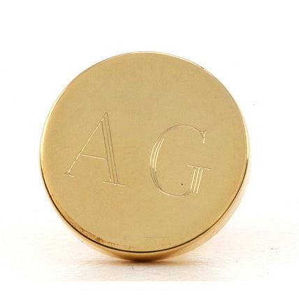 Personalised Engraved Round Gold lapel Pins
