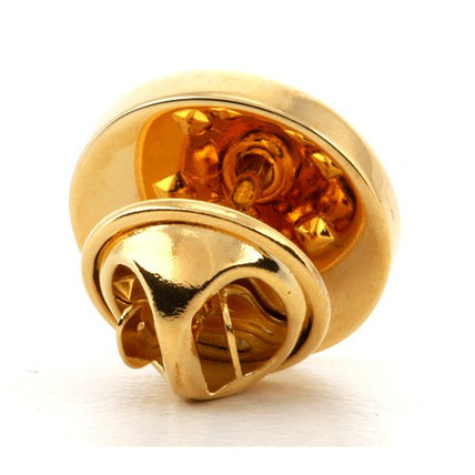 Personalised Engraved Round Gold lapel Pins