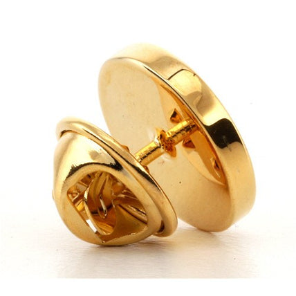 Personalised Engraved Round Gold lapel Pins