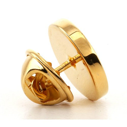 Personalised Engraved Round Gold lapel Pins