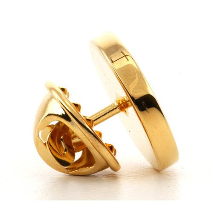 Personalised Engraved Round Gold lapel Pins
