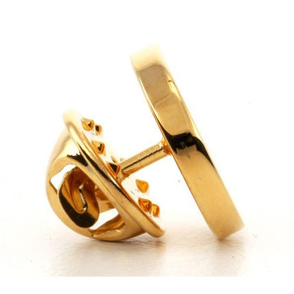 Personalised Engraved Round Gold lapel Pins
