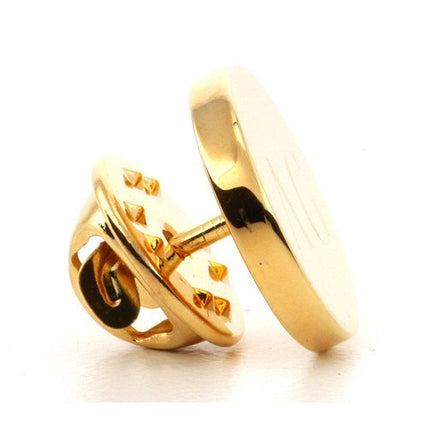 Personalised Engraved Round Gold lapel Pins