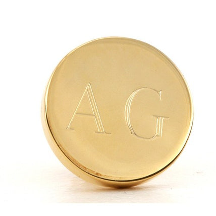 Personalised Engraved Round Gold lapel Pins