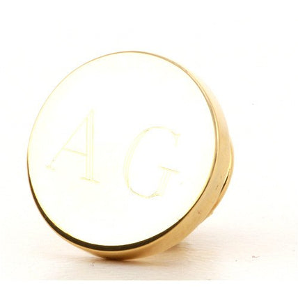 Personalised Engraved Round Gold lapel Pins