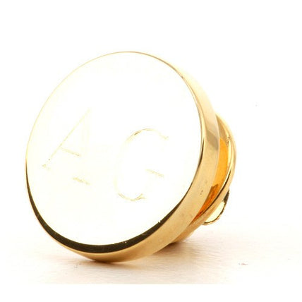 Personalised Engraved Round Gold lapel Pins
