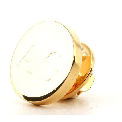 Personalised Engraved Round Gold lapel Pins