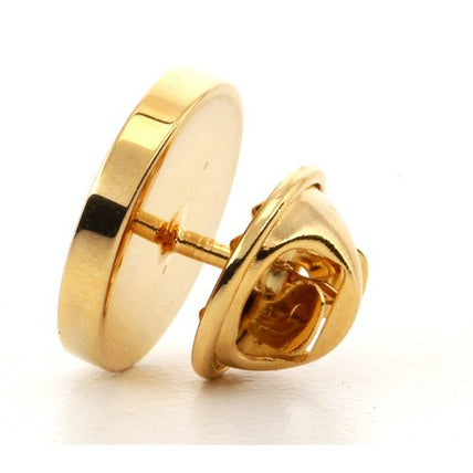 Logo Crest Engraved Round Gold lapel Pins