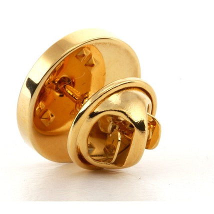 Logo Crest Engraved Round Gold lapel Pins
