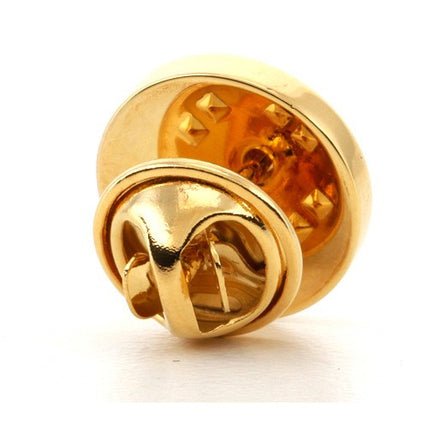 Logo Crest Engraved Round Gold lapel Pins