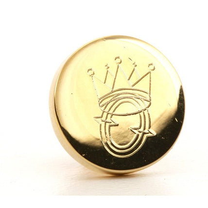 Logo Crest Engraved Round Gold lapel Pins