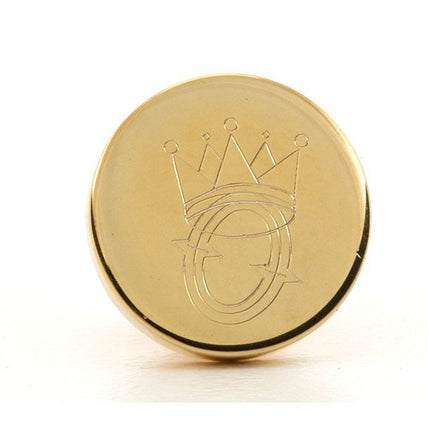 Logo Crest Engraved Round Gold lapel Pins