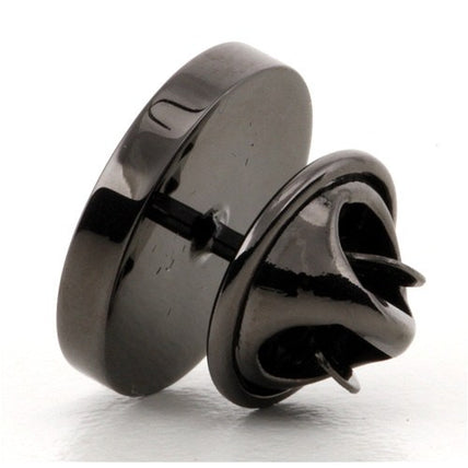 Logo Crest Engraved Round Gunmetal lapel Pins
