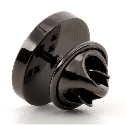 Logo Crest Engraved Round Gunmetal lapel Pins