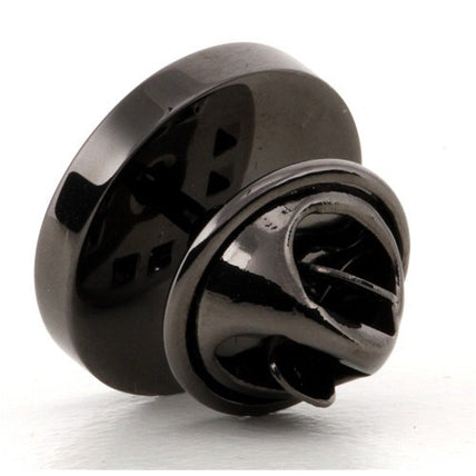 Logo Crest Engraved Round Gunmetal lapel Pins