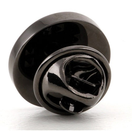Logo Crest Engraved Round Gunmetal lapel Pins