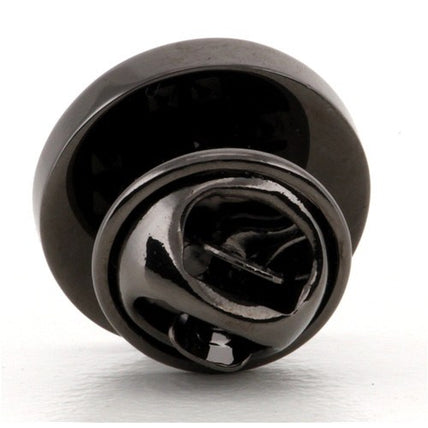 Logo Crest Engraved Round Gunmetal lapel Pins