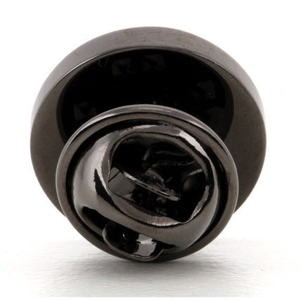 Logo Crest Engraved Round Gunmetal lapel Pins