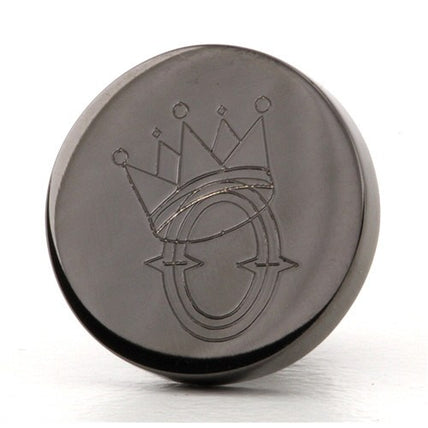 Logo Crest Engraved Round Gunmetal lapel Pins