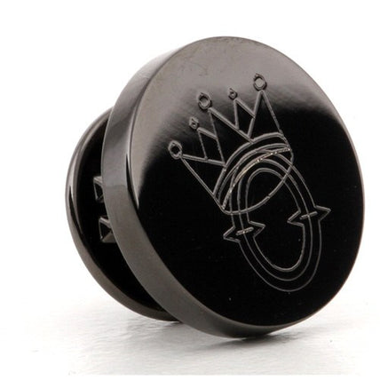 Logo Crest Engraved Round Gunmetal lapel Pins