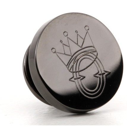 Logo Crest Engraved Round Gunmetal lapel Pins