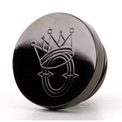 Logo Crest Engraved Round Gunmetal lapel Pins