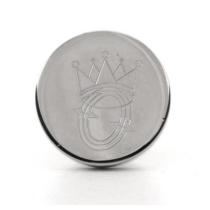 Logo Crest Engraved Round Silver lapel Pins