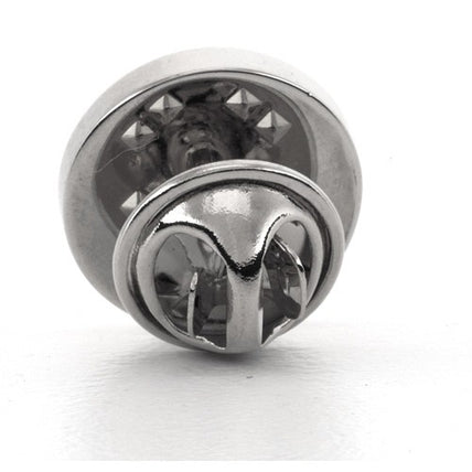 Logo Crest Engraved Round Silver lapel Pins