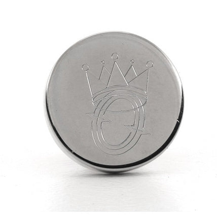 Logo Crest Engraved Round Silver lapel Pins