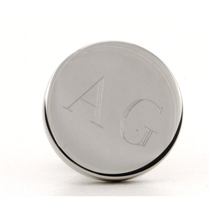 Personalised Engraved Round silver lapel Pins