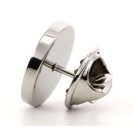 Personalised Engraved Round silver lapel Pins