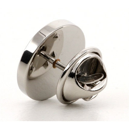 Personalised Engraved Round silver lapel Pins