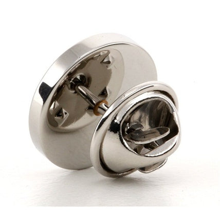 Personalised Engraved Round silver lapel Pins