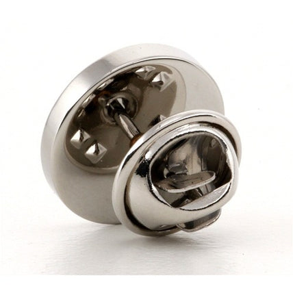 Personalised Engraved Round silver lapel Pins