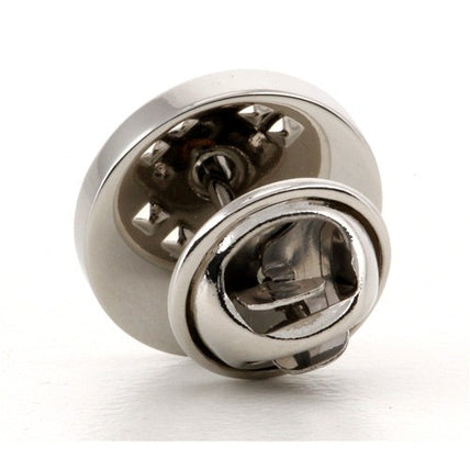 Personalised Engraved Round silver lapel Pins