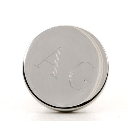 Personalised Engraved Round silver lapel Pins