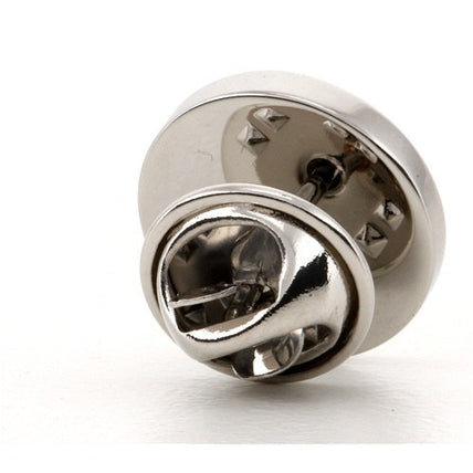 Personalised Engraved Round silver lapel Pins