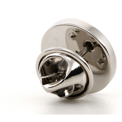 Personalised Engraved Round silver lapel Pins