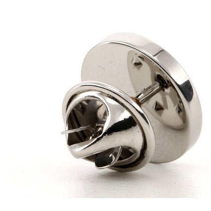 Personalised Engraved Round silver lapel Pins