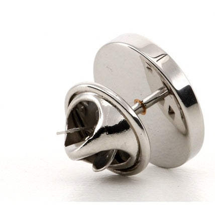 Personalised Engraved Round silver lapel Pins