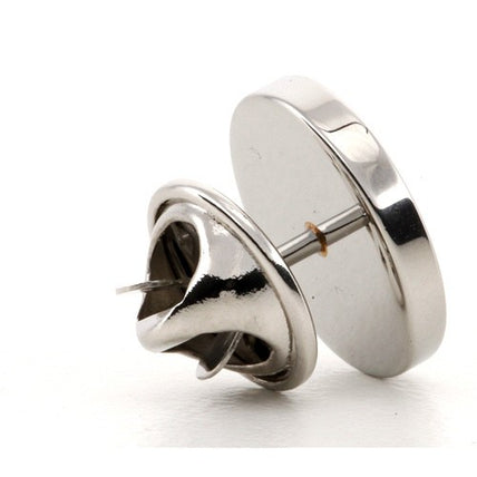 Personalised Engraved Round silver lapel Pins