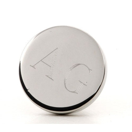 Personalised Engraved Round silver lapel Pins