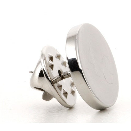 Personalised Engraved Round silver lapel Pins