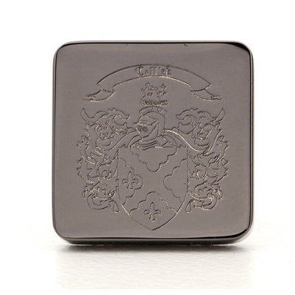 Gun Metal Family Crest Lapel Pin
