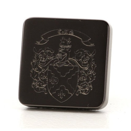 Gun Metal Family Crest Lapel Pin