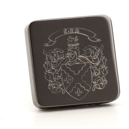 Gun Metal Family Crest Lapel Pin