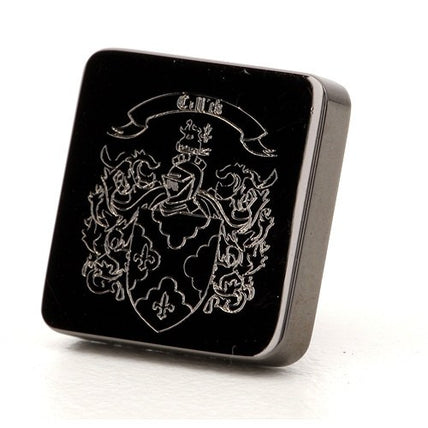 Gun Metal Family Crest Lapel Pin