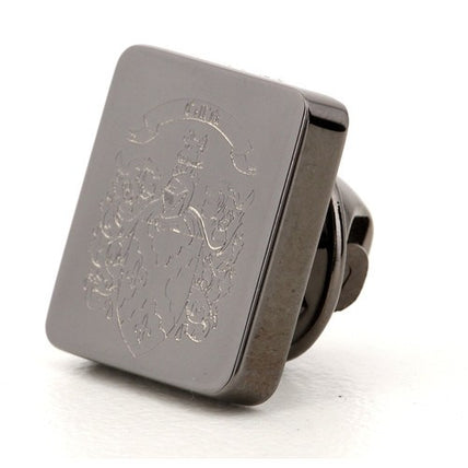 Gun Metal Family Crest Lapel Pin