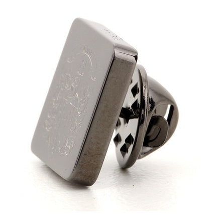 Gun Metal Family Crest Lapel Pin